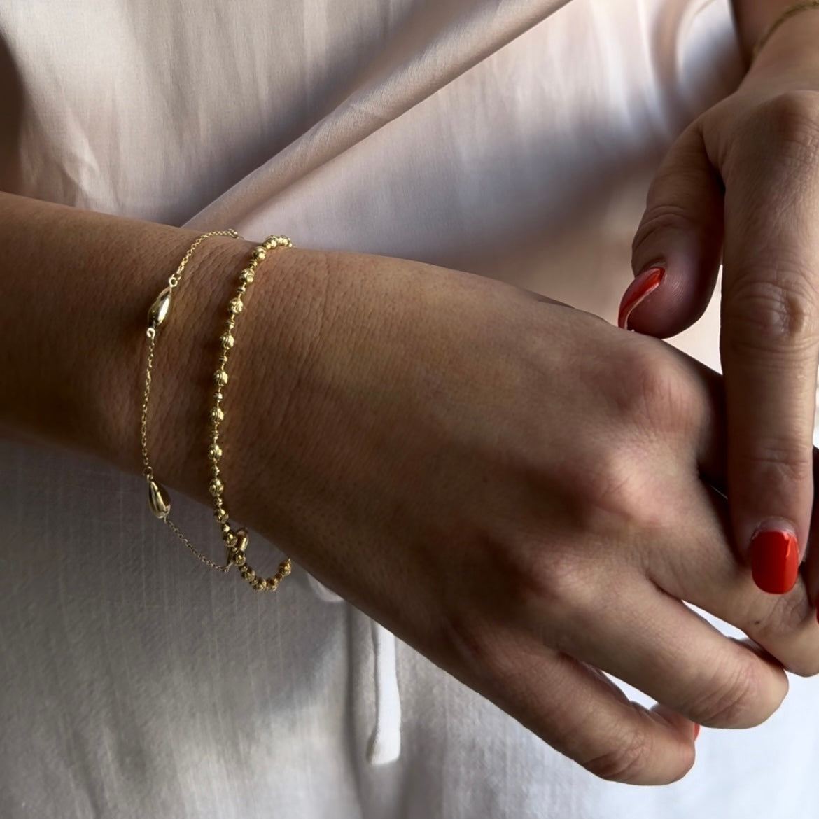 Diamond Cut Beaded Bracelet